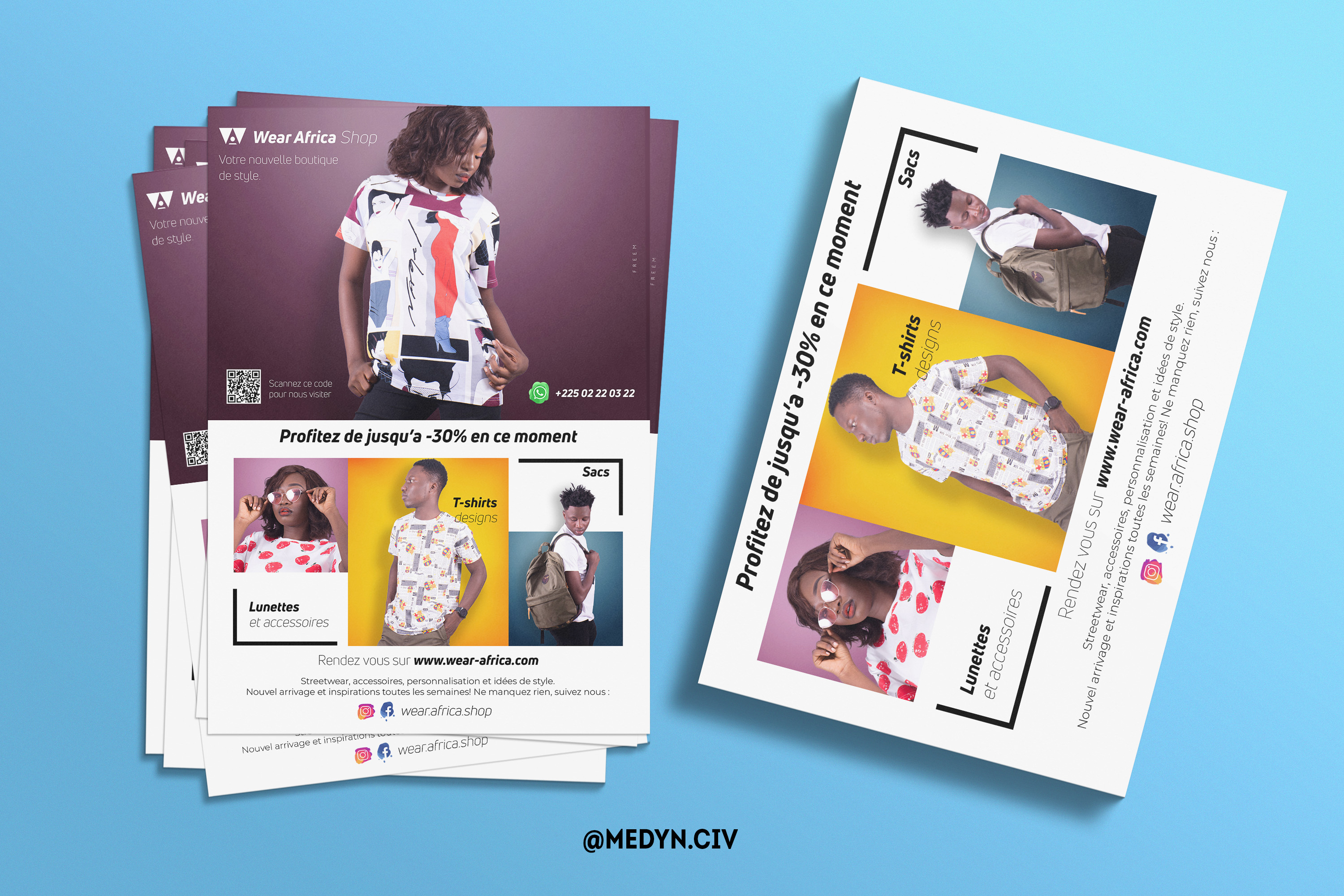 Design de Flyer —  Wear Africa Shop By MEDYN